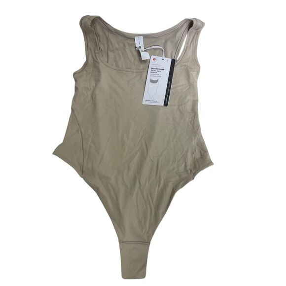 Lululemon Wundermost Ultra-Soft Nulu Square-Neck Sleeveless Bodysuit in Small NW - Picture 1 of 4